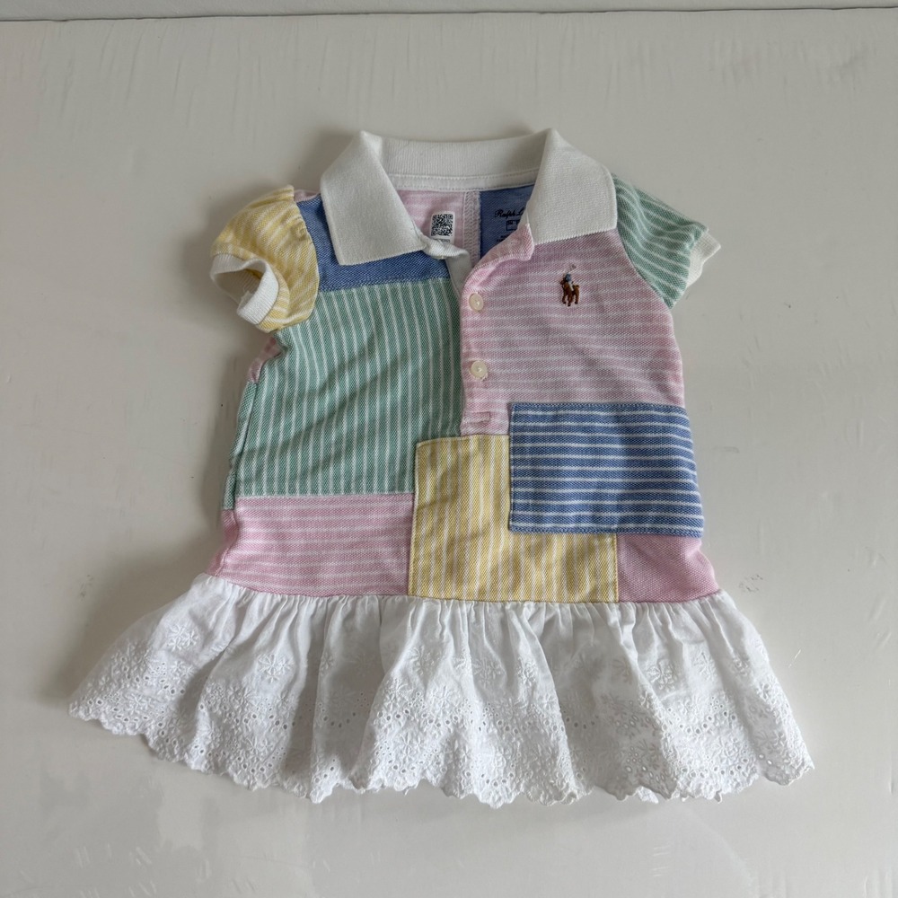 Ralph Lauren Baby Pastel‎ Patchwork Dress Size 3 Months